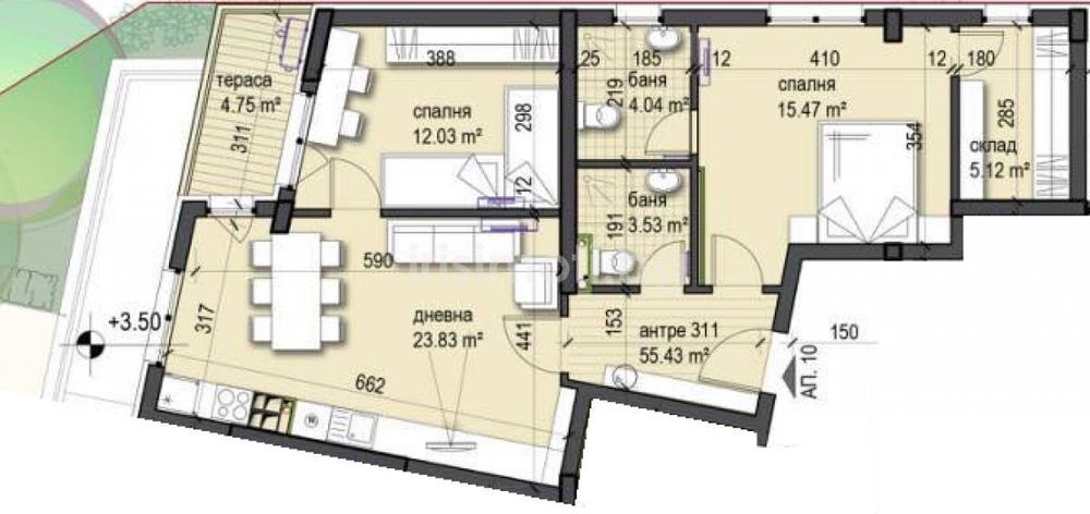 Продава се Тристаен апартамент в София, Овча купел - 104 кв.м за 1520 €/кв.м - Снимка #10