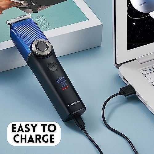 Нов BarberBoss Мъжки Тример 6 в 1 Брада, Коса, Нос, Тяло, LED, USB-C