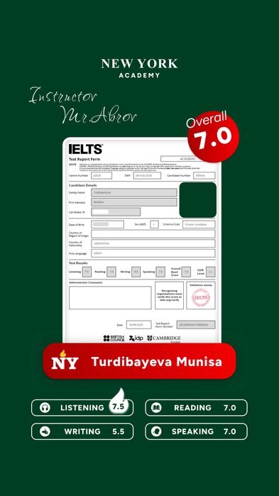 Amerikada o'qigan IELTS 8.0 ustoz | ONLINE Ingliz tili va IELTS ONLAYN