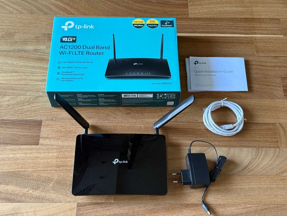 Router Wireless TP-Link Archer MR500 4G+ Cat6, AC1200, Dual Band, MU-MIMO, OneMesh