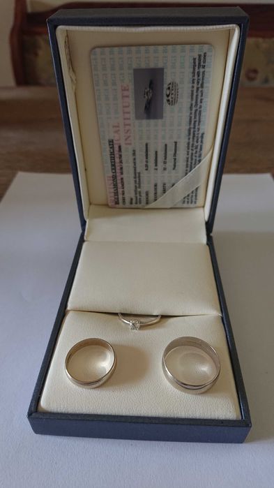 Inel aur alb 18 carate cu diamant 0.25 carate