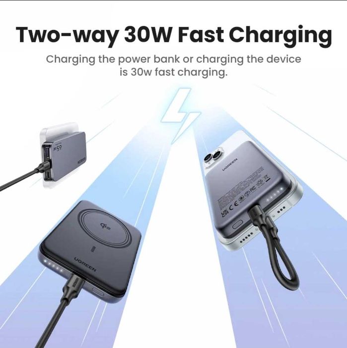 Ugreen Qi2 15W Magnetic PD30W PowerBank 10000mAh MagSafe For iPhone 17