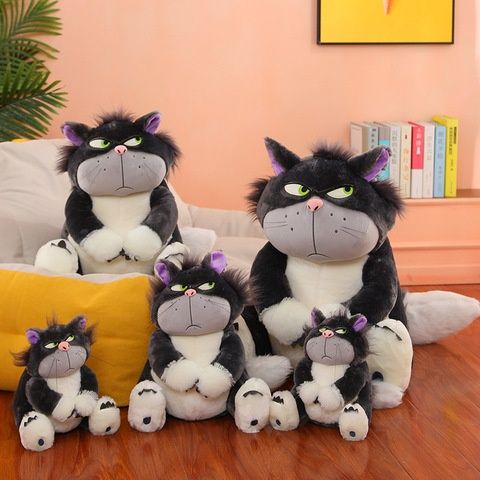 Мягкая плюшевая игрушка кот Люцифер. Недовольные кот