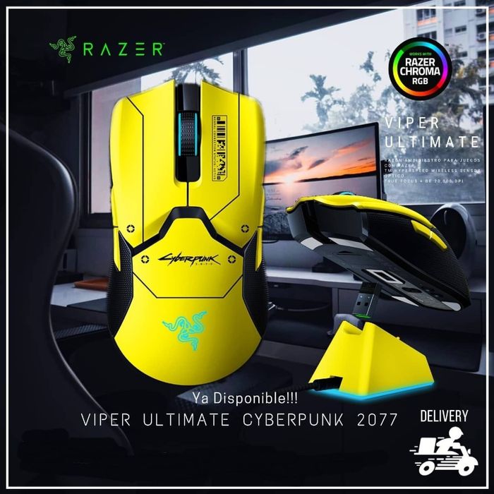 (2в1)Razer Viper Ultimate Cyberpunk+ДокСтанция Беспроводная мышка/мышь