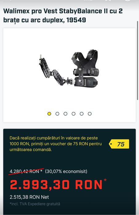 Vesta Comfort Cu Brat Articulat Pentru Stabilizatoare Handheld