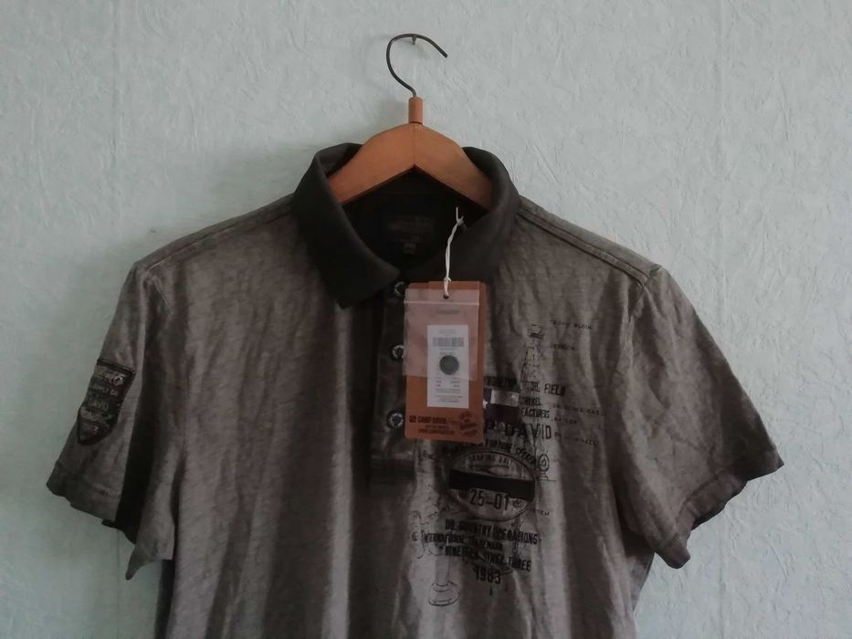 Camp David нова оригинална тениска поло с яка мъжки M/L памучна