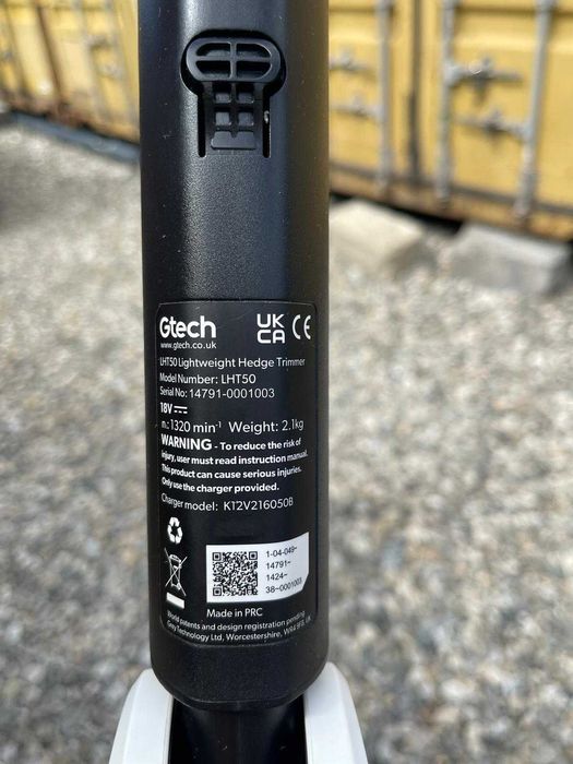 Trimmer gard viu Gtech LHT5+baterie+incarcator - pentru piese/reparat