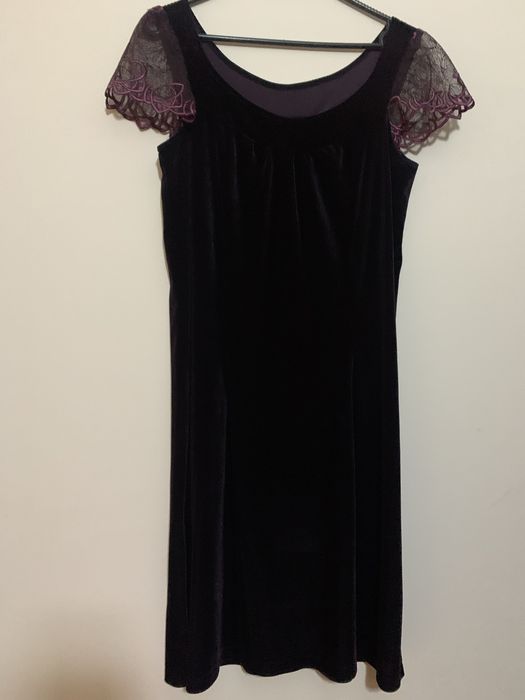 Rochie ocazie din catifea grena