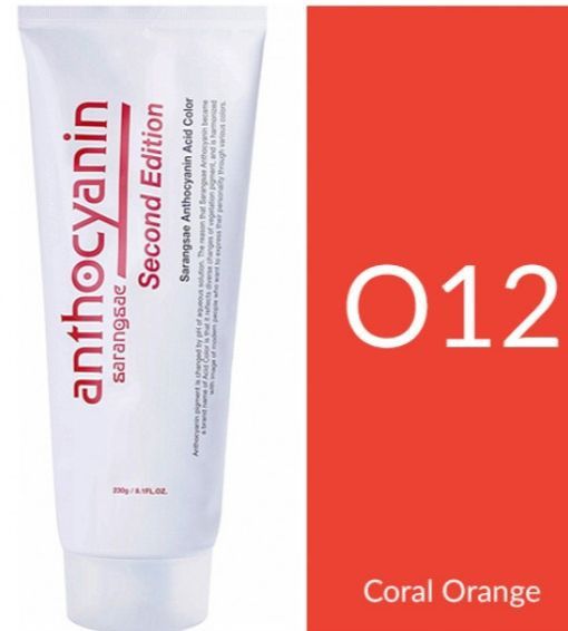 Стойкая краска для волос Anthocyanin O12 — Ярко кораллово-оранжевый