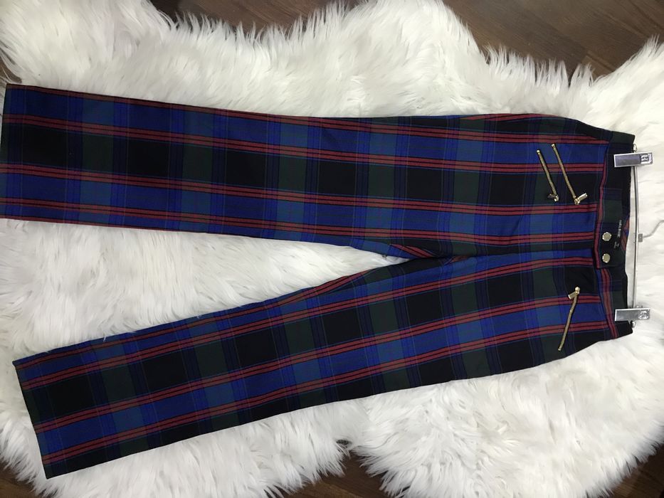 Salopeta/pantaloni carouri Zara