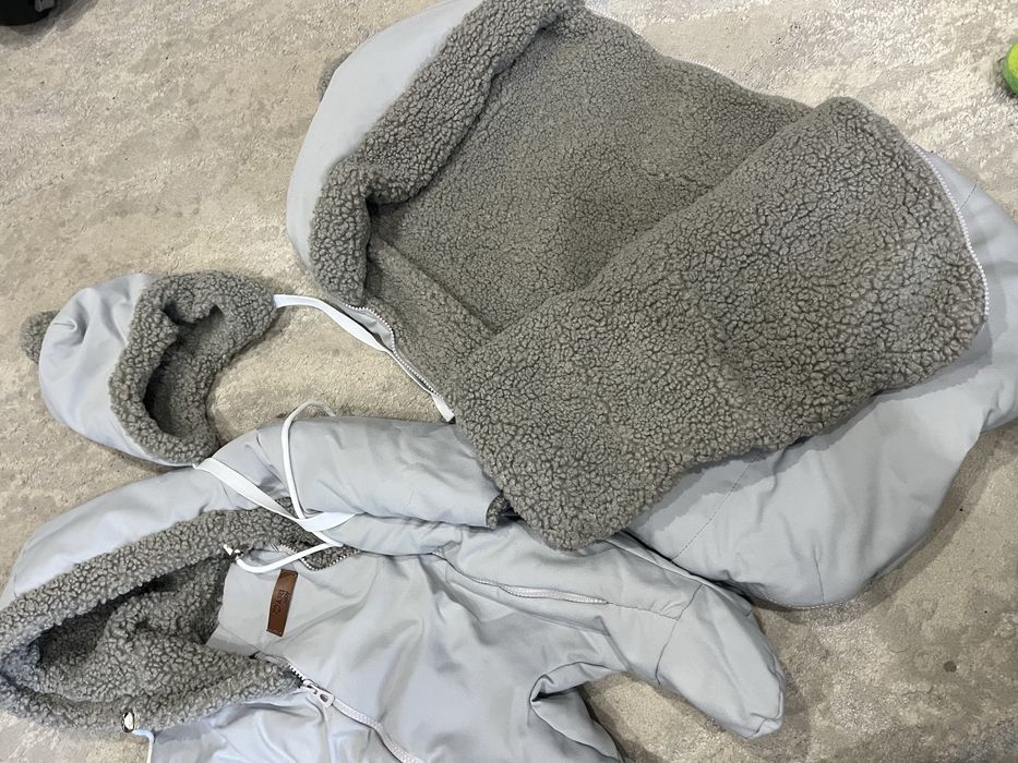 Зимний конверт-кокон с комбинезоном