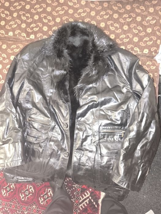 Теплая Кожаная Куртка (-Дублёнка) с Мех