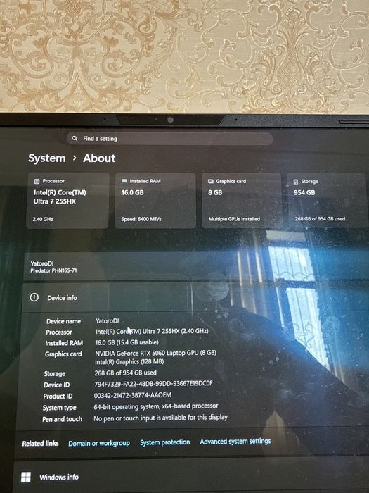 Acer predator neo 16s AI