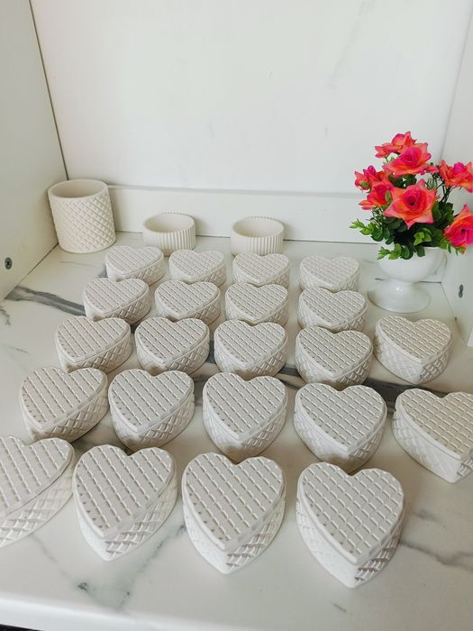 Продам красивый сердечка шкатулки из гипса