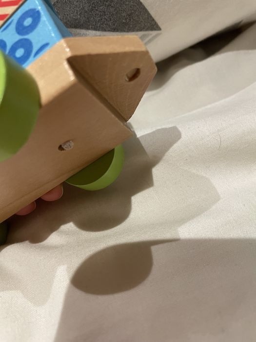 Дървено влакче за игра