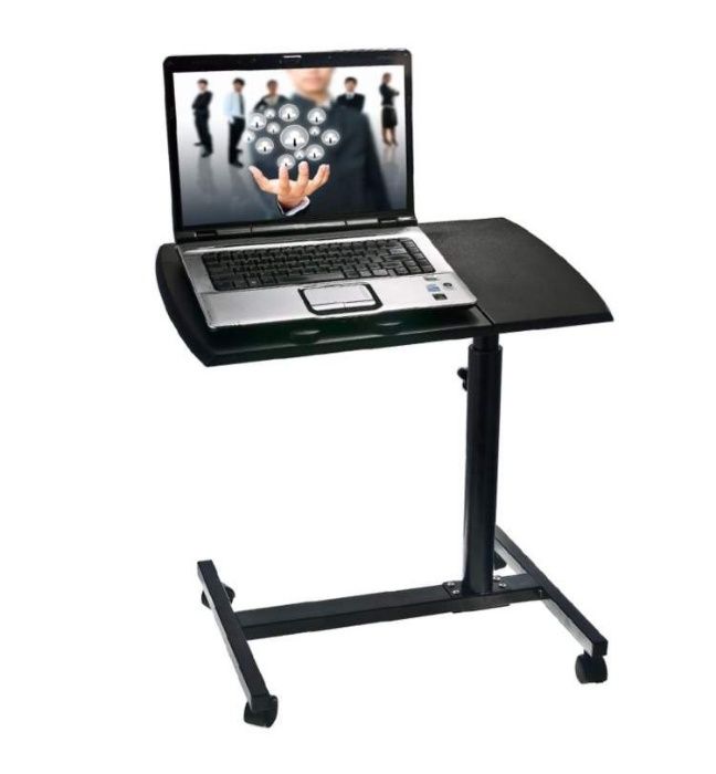 Masa laptop,mini birou pe roti reglabil,masuta laptop cu roti
