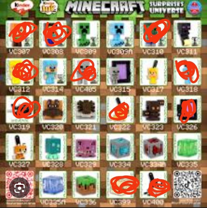 Обменяю Kinder jou маинкрафт