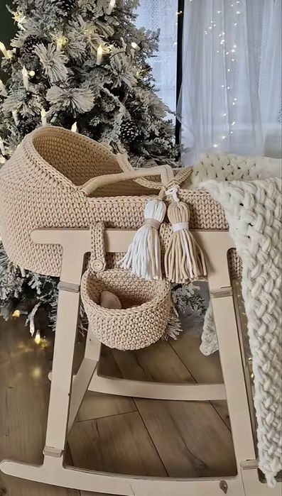 Продам плетеную handmade люльку для новорожденных