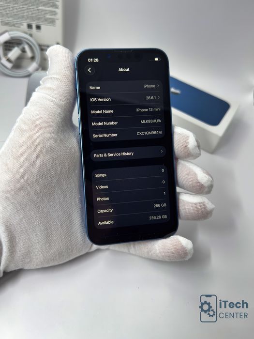 iPhone 13 mini, 256GB, Blue, 100% батерия, ОТЛИЧЕН, ГАРАНЦИЯ!