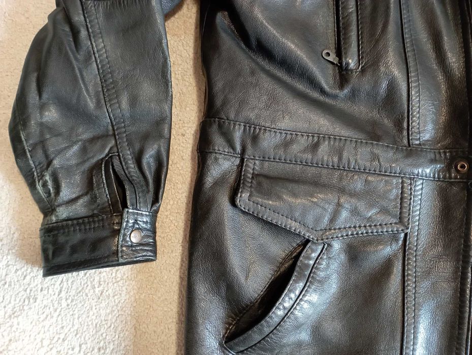 Оригинална военна шуба от естествена кожа българска армия - размер 54