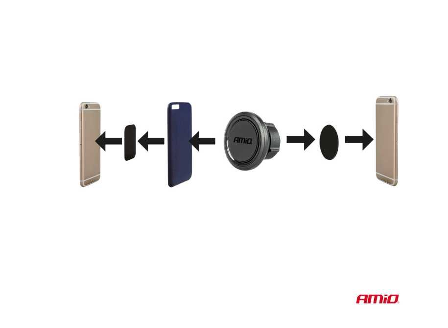 Магнитна автомобилна стойка за телефон за табло въртяща се на 360°