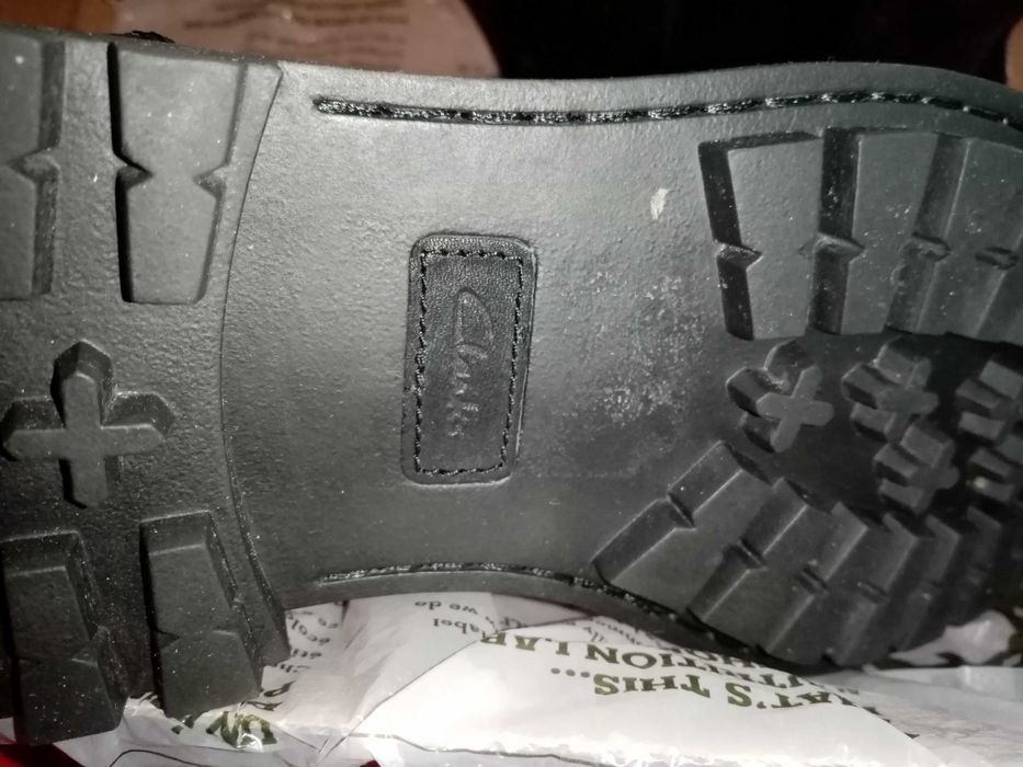 Мъжки боти Clarks 44 дебела ест. кожа, шити, нови