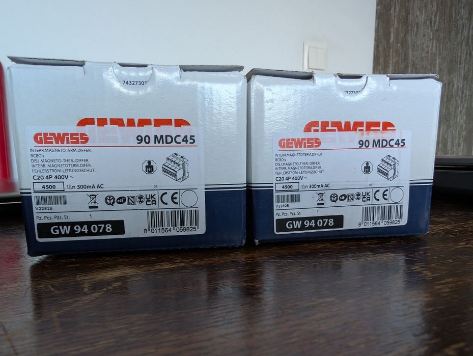 RCBO Gewiss GW94078 si GW94077