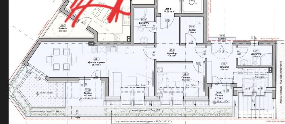 Продава се Тристаен апартамент в Варна, Христо Ботев - 145 кв.м за 580 €/кв.м - Снимка #1