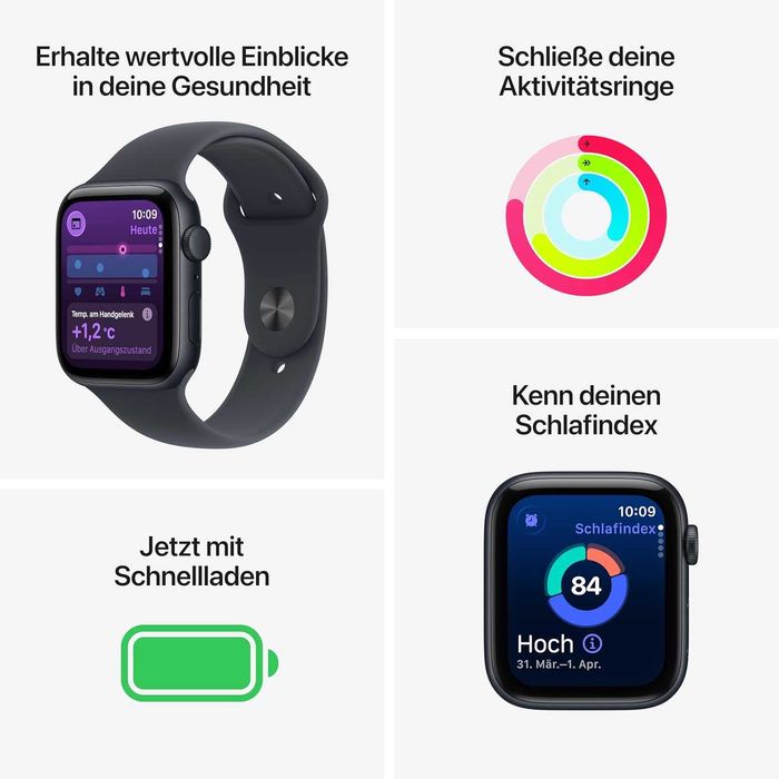 Нов! 12м Гаранция! 2025 Apple Watch SE 44mm Midnight MEHQ4MP/A