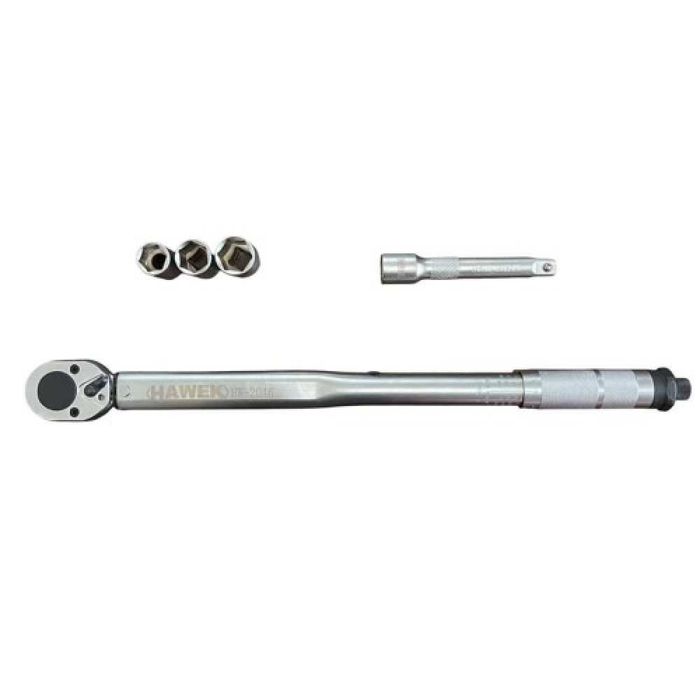 Динамометричен ключ с вложки и удължение 1/2'' 28 - 210 Nm HAWEK
