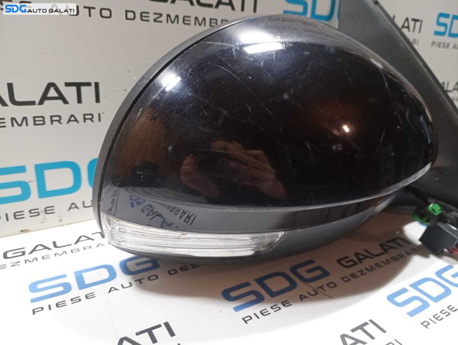 Oglinda Electrica Dreapta FARA Pliere Rabatare cu Semnalizare Volkswagen Tiguan 2007 - 2011 Cod 5N2857502N Culoare LC9X [M3826]