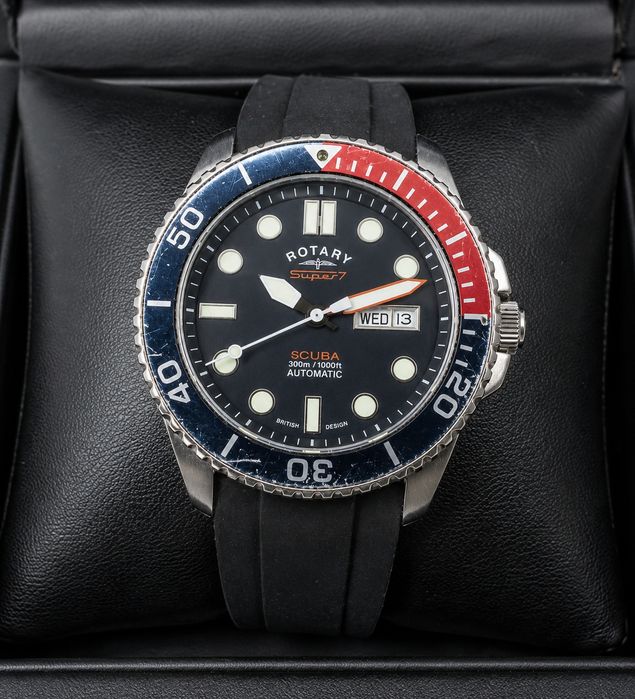 Rotary Super7 Scuba Automatic 300M – Safir – S7S004S – Pepsi