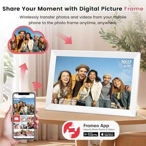 Нова 10.1" WiFi дигитална фоторамка IPS тъчскрийн 32GB Frameo снимки
