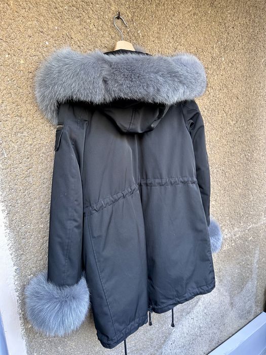 Jacheta parka cu guler vulpe