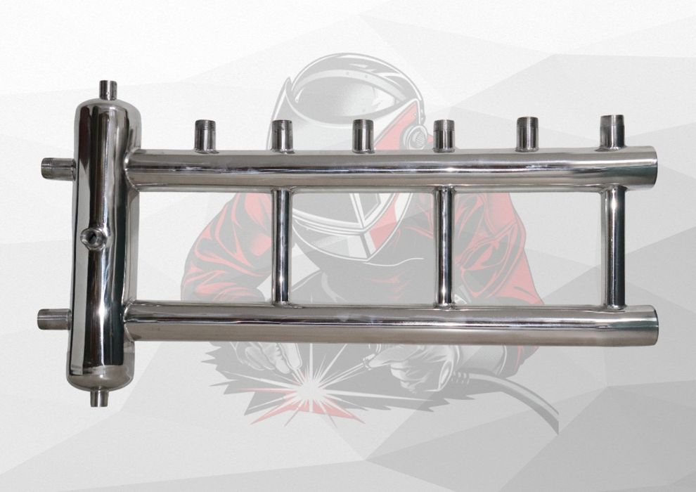 Гидрострелка из нержавеющей стали AISI 304 | Толщина 2 мм