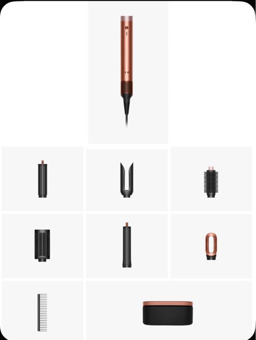 Dyson hs09 coanda 2x airwrap id• Jasper plum•Ceramic pink.•Amber silk