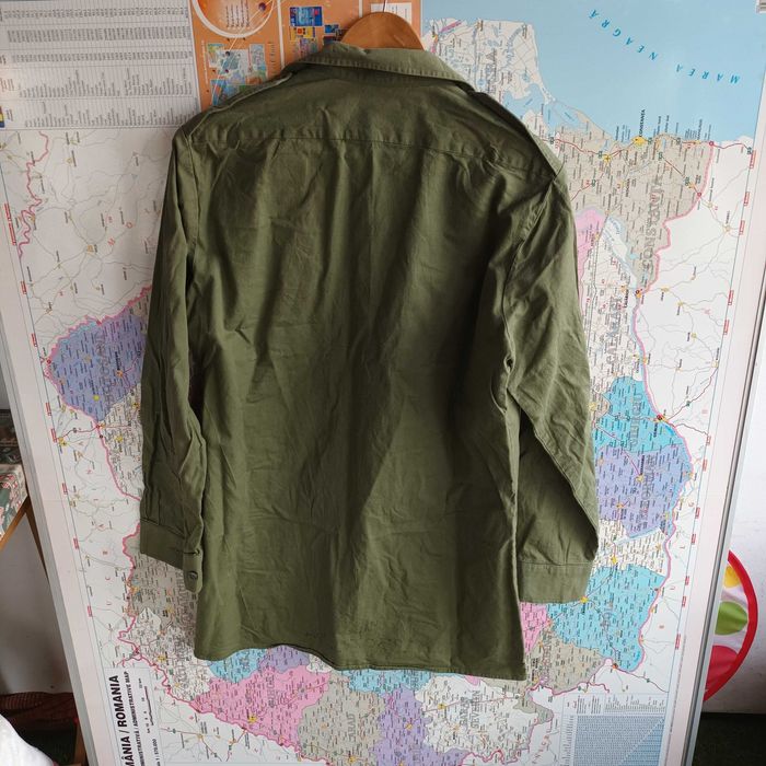 Camasa cu epoleti. Maneca lunga. Militara, culoare Olive. Masura 38-40