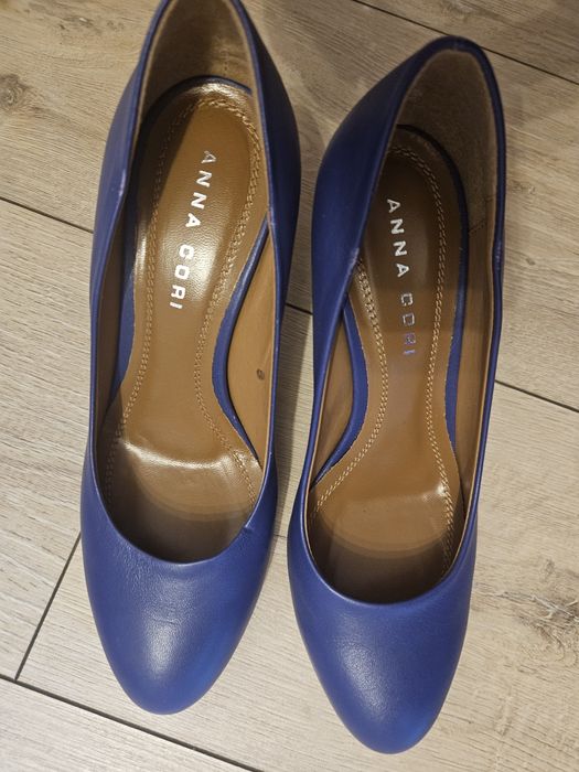 Pantofi piele 36, mov-indigo