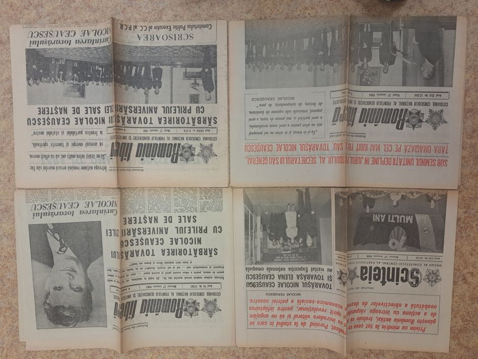 Ziare omagiale - Ceausesc, RARE, 50 lei