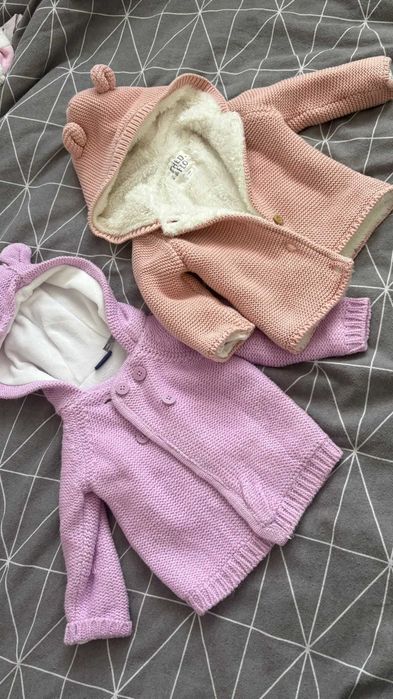 Vand Set hăinuțe fetiță 68 – palton H&M, combinezon + 4 jerseuri