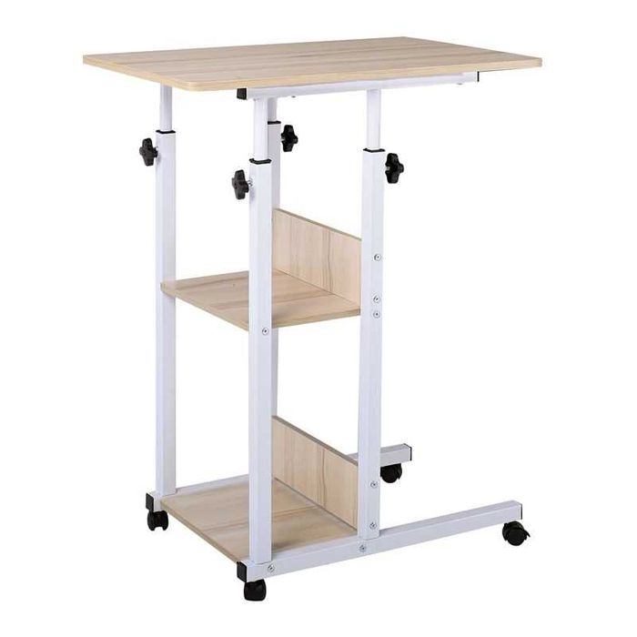 Маса с регулируема височина, компютърно бюро колела 80x 40 см н133