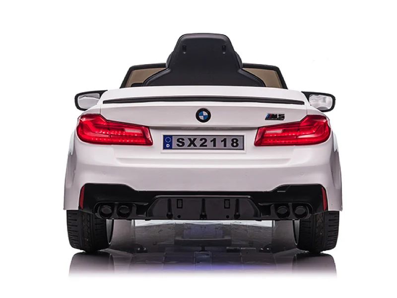 Bmw m5 24v – детска акумулаторна кола, бяла, eva гуми