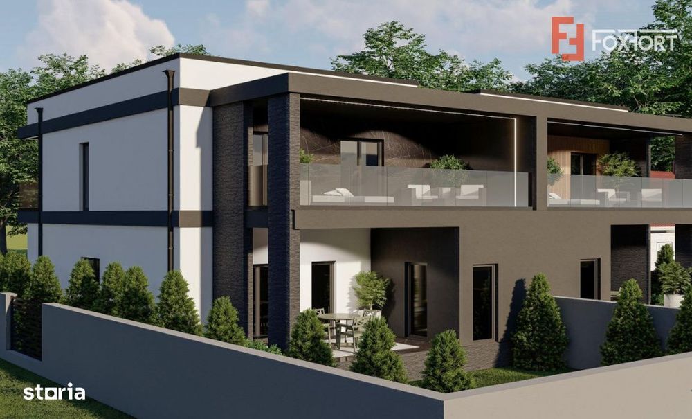 Duplex despartit prin garajul vecinului - 5 camere, finisaje premium