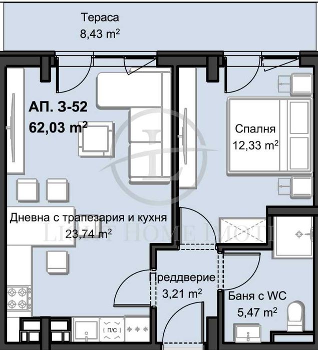 Продава се Двустаен апартамент в Пловдив, Христо Смирненски - 80 кв.м за 793 €/кв.м - Снимка #3