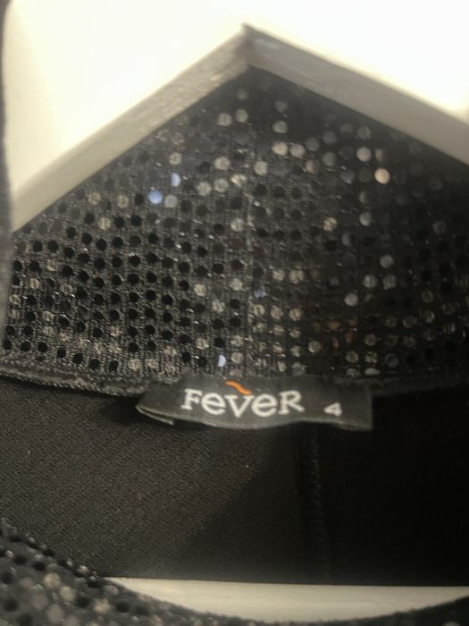 Bluza tunica neagra eleganta drapata cu paiete S-M