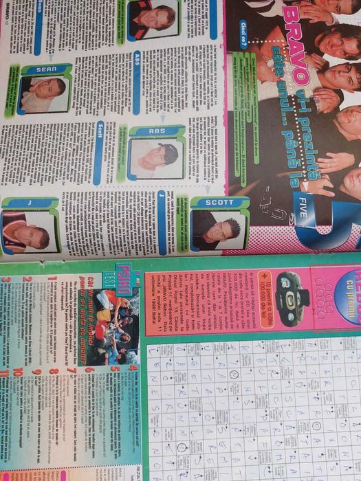 Revista Bravo Romania anii 90 cu nick si aaron carter nr 19 1998