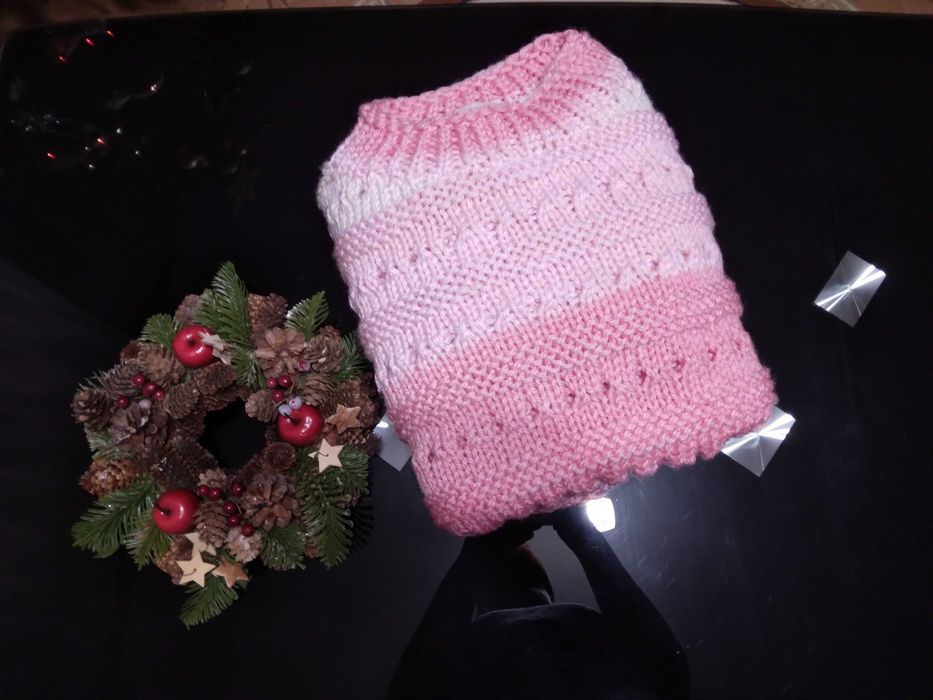 Дамски плетен пуловер