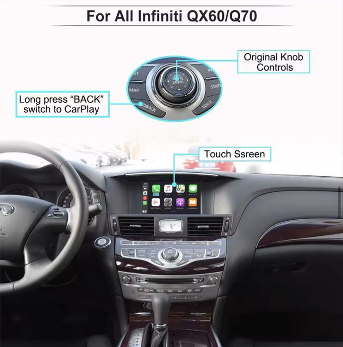 Навигация за infiniti q50 qx50 q60 q70 q50L 2014-2019 / carplay /