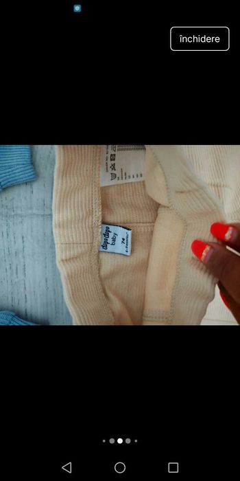 Vând lot pantaloni bebe 74-80