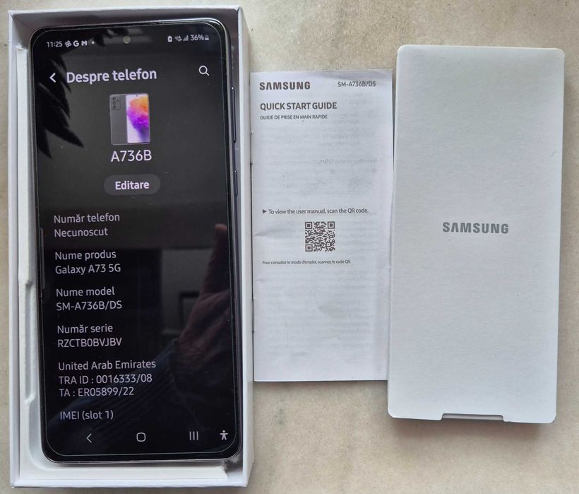 Vand un telefon BUN. Samsung Galaxy A73 5G, 128 GB